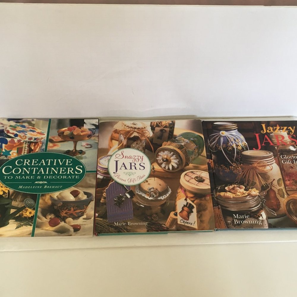 craft book lot 3 container jar decorating books
